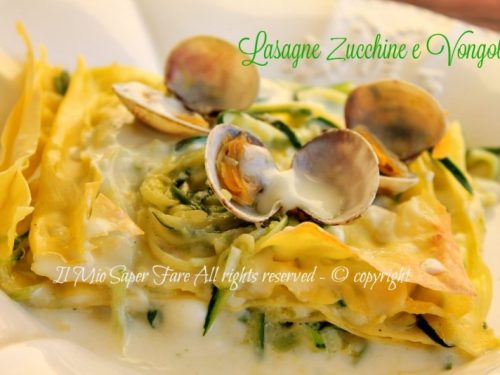 Lasagne zucchine e vongole primo piatto di pesce