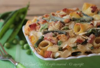 Pasta gratin con piselli fagiolini ricotta e mandorle tostate ricetta il mio saper fare