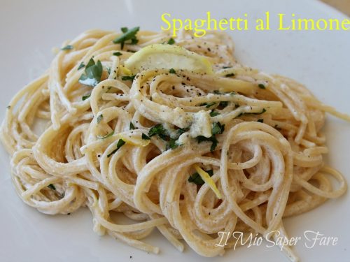 Spaghetti al limone cremosi senza panna – pasta al limone facile