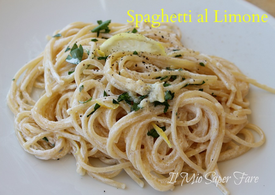 Spaghetti al limone cremosi senza panna - pasta al limone facile ricetta il mio saper fare