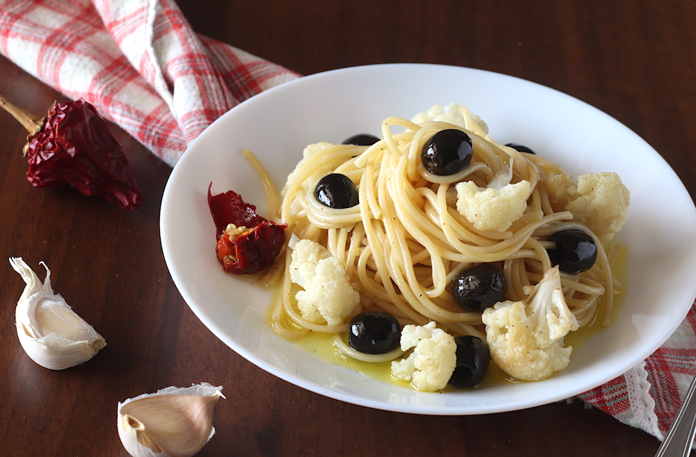 Pasta e cavolfiore con olive nere ricetta il mio saper fare