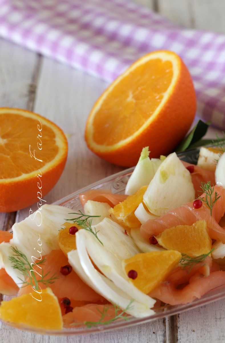 INSALATA Di ARANCE FINOCCHI E SALMONE Ricetta ANTIPASTO