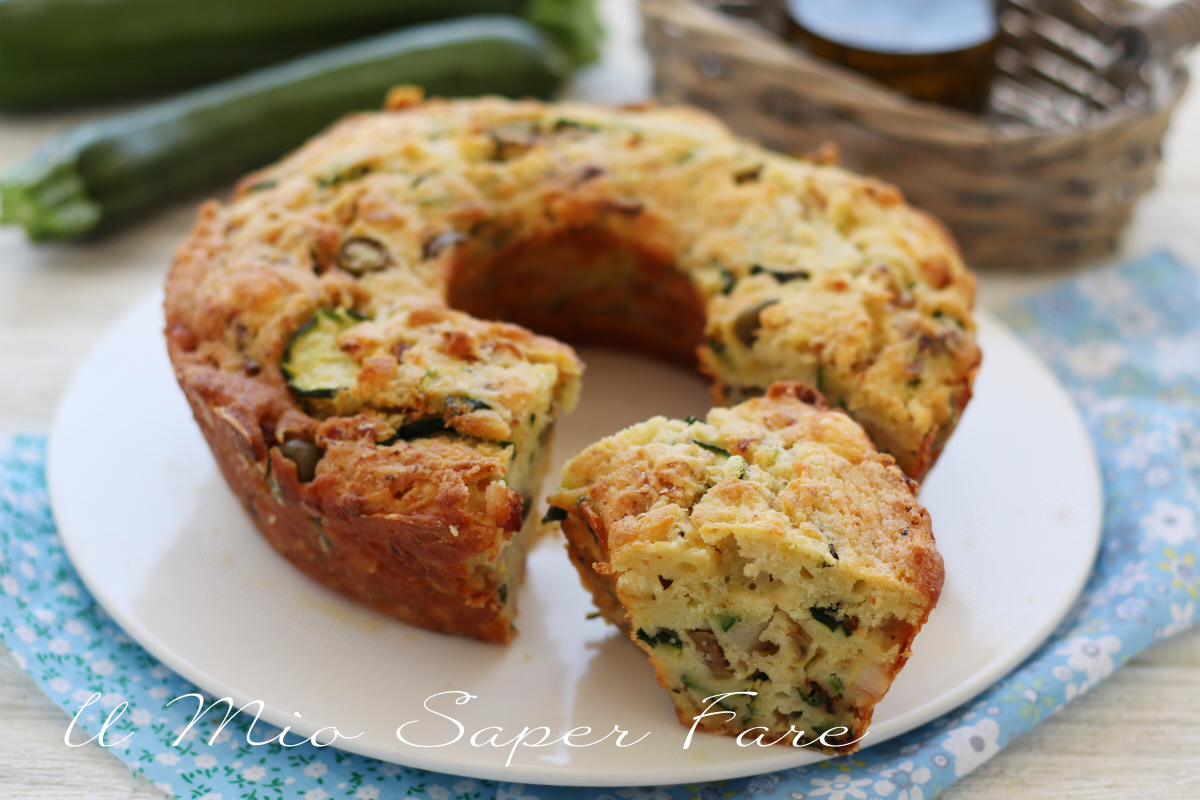 CIAMBELLA SALATA ZUCCHINE e RICOTTA ricetta il mio saper fare