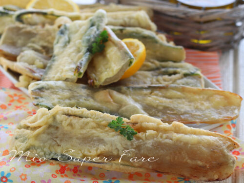 Coste di bietole in pastella indorate e fritte