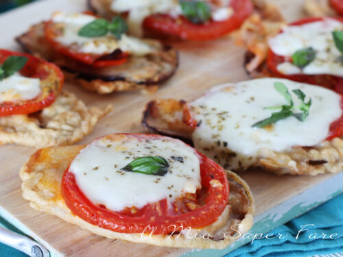 Caprese di melanzane in pastella