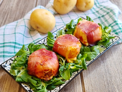 Tortini patate e speck antipasto filante