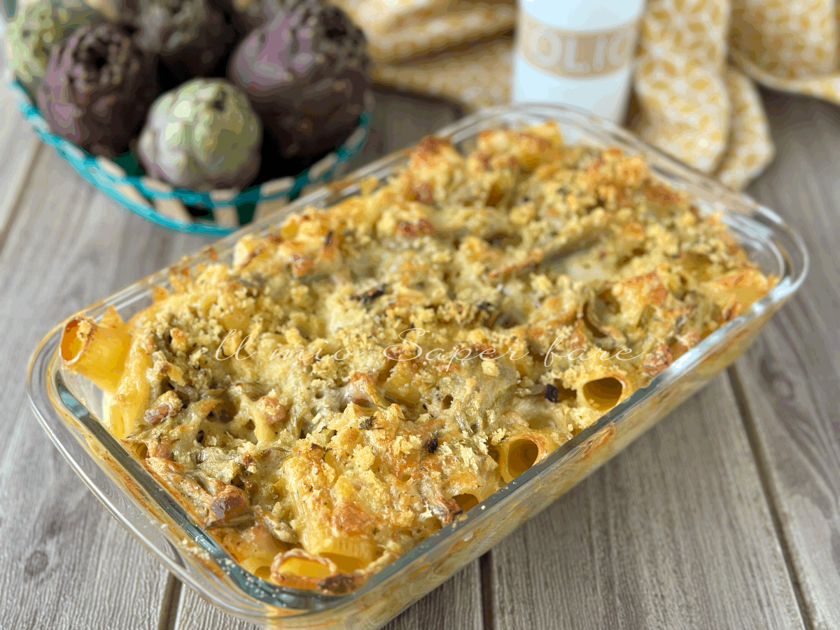 Pasta al forno carciofi e besciamella - Il mio Saper fare ricette