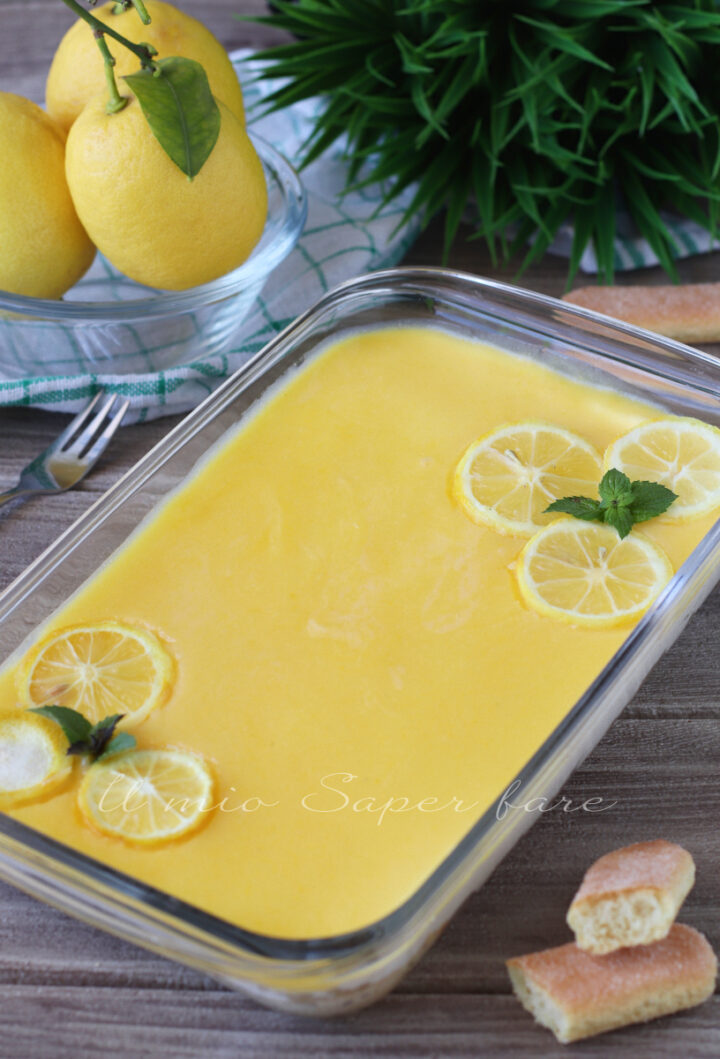 TIRAMISU al LIMONE con crema mascarpone SENZA UOVA