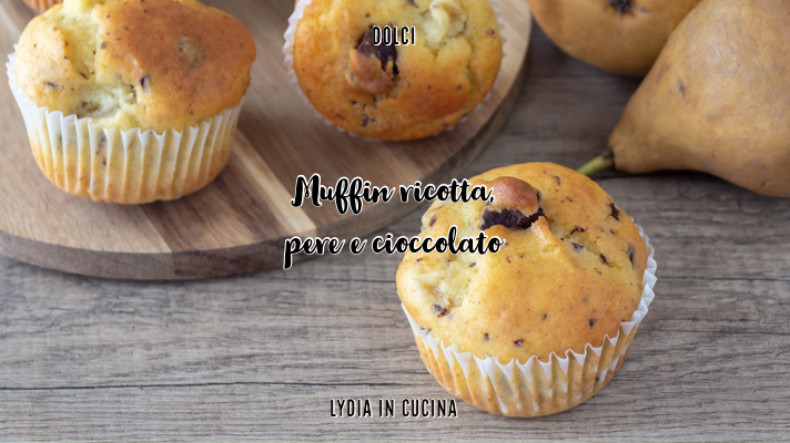 muffin alla ricotta e pera