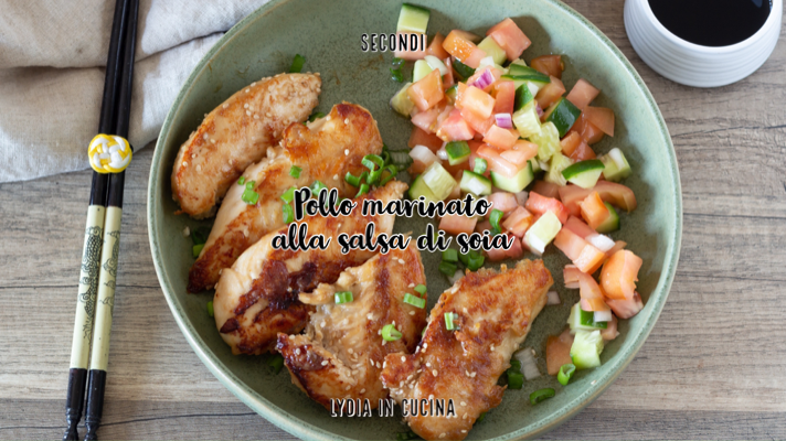 pollo marinato alla salsa di soia