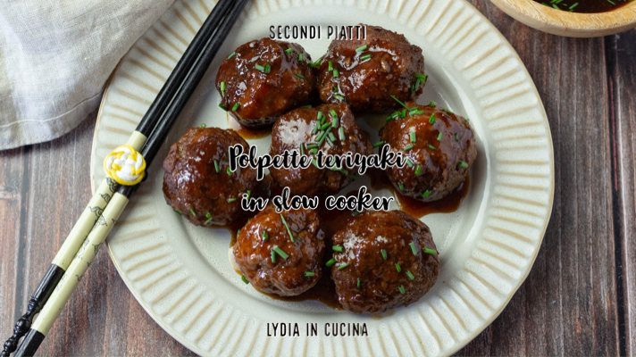 Polpette teriyaki in slow cooker