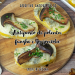 Antipasto di polenta, funghi e gorgonzola