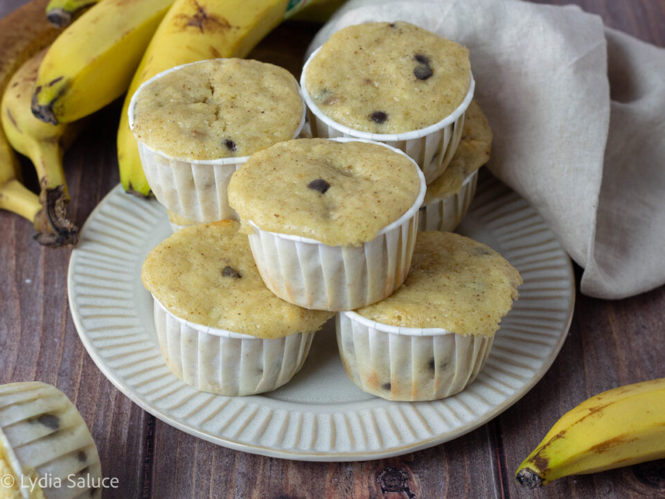 Muffin alla banana e yogurt greco