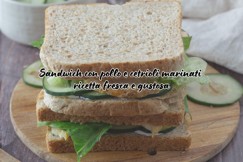 Sandwich pollo e cetrioli marinati