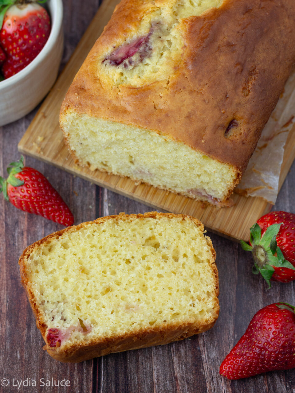 Plumcake alle fragole e formaggio spalmabile
