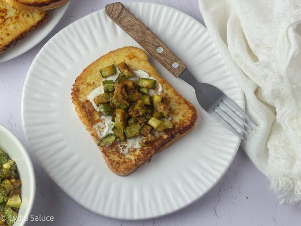 French toast salati alle zucchine