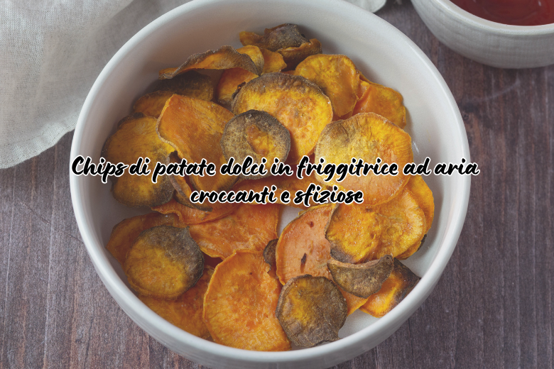 Chips di patate dolci in friggitrice ad aria
