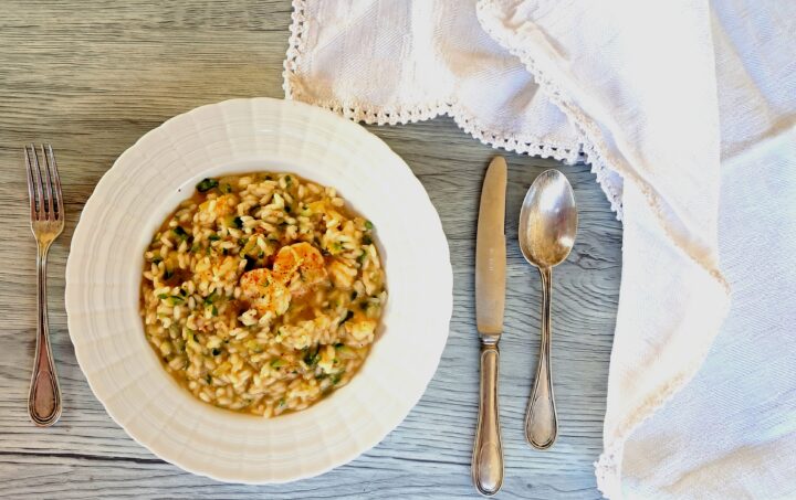 risotto gamberetti e zucchine