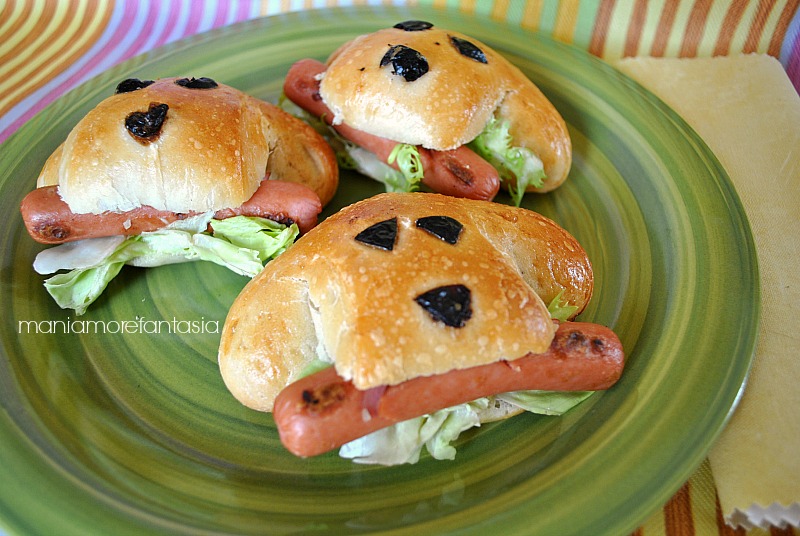 panini hot dog a forma di cagnolino