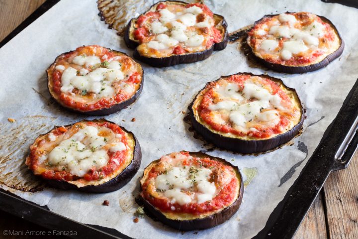 PIZZETTE DI MELANZANE-2308 pizzette di melanzane al forno