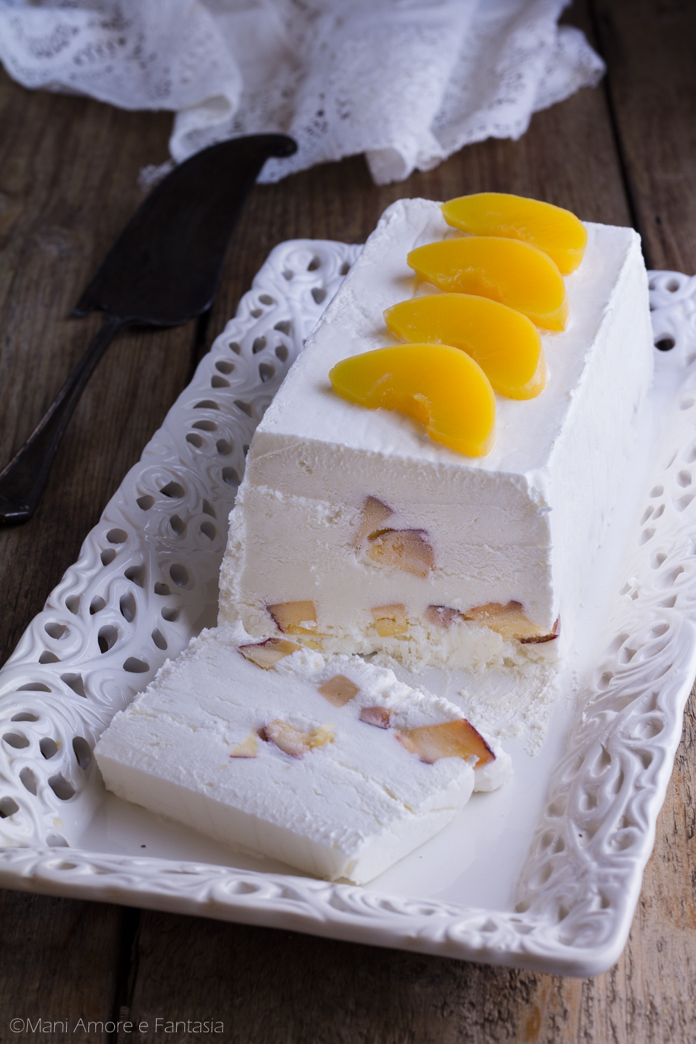 semifreddo yogurt e pesche