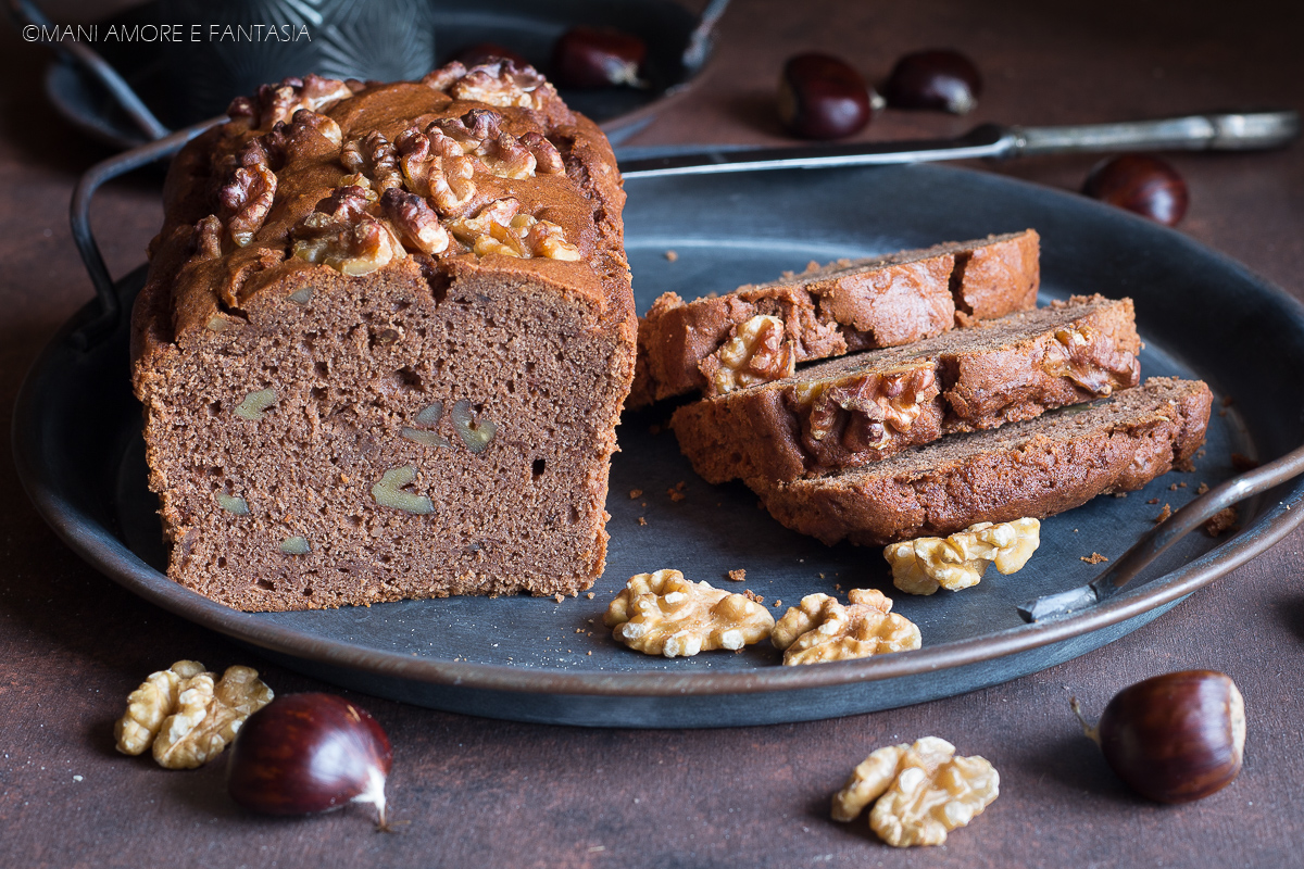 plumcake castagne e cioccolato
