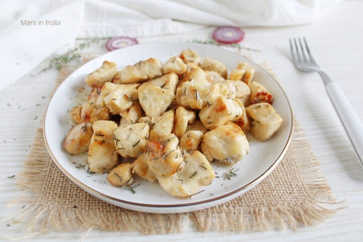 Bocconcini di pollo in padella