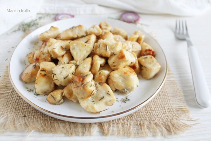 Bocconcini di pollo in padella
