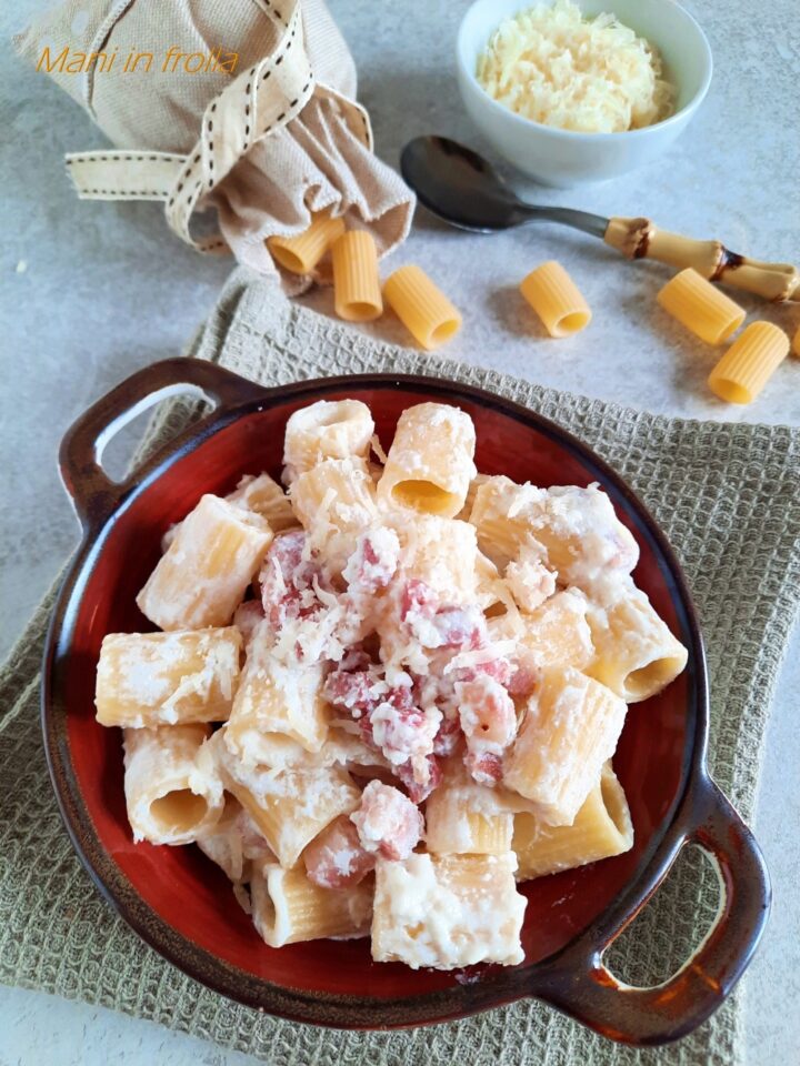 Pasta con Ricotta e Pancetta