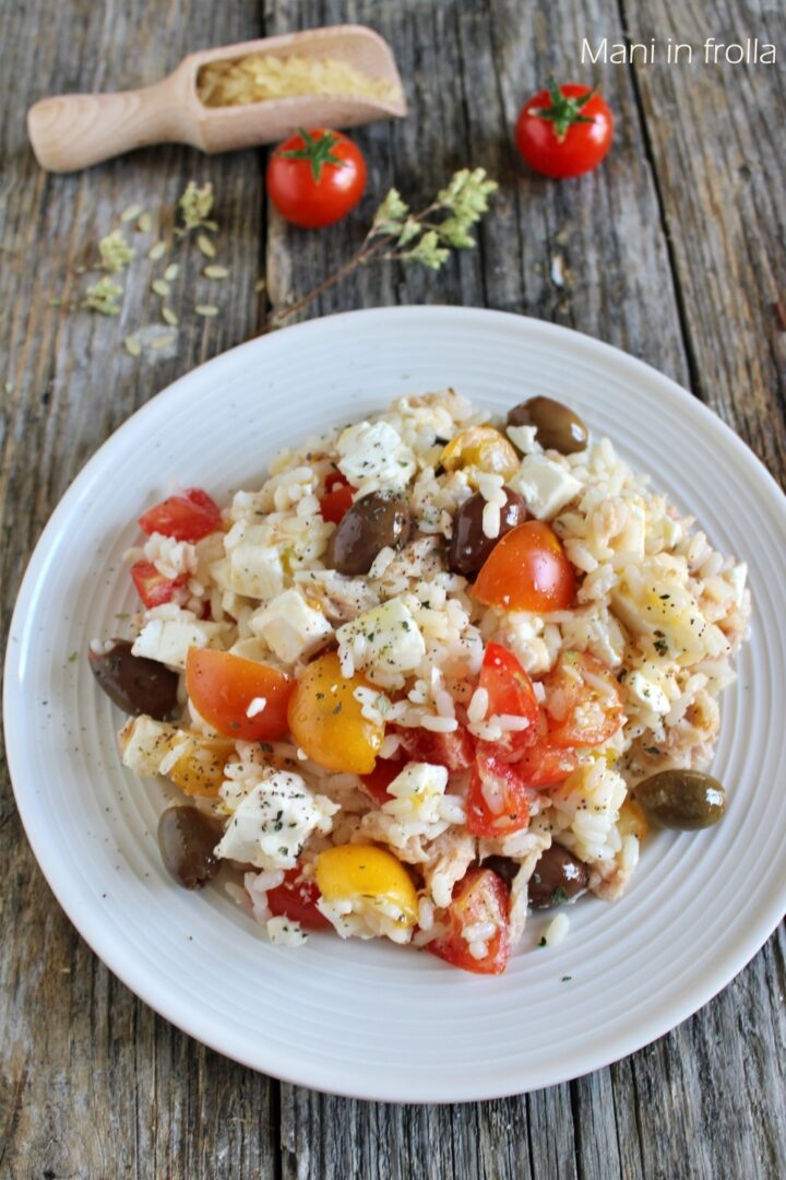 Insalata di Riso con Pomodorini Tonno e Feta
