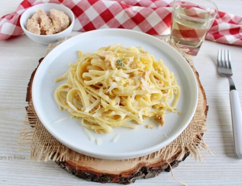 Pasta al Tonno e crema di Uova e formaggio