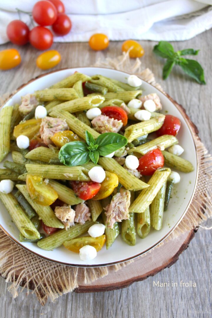 Insalata di pasta al Pesto con pomodorini