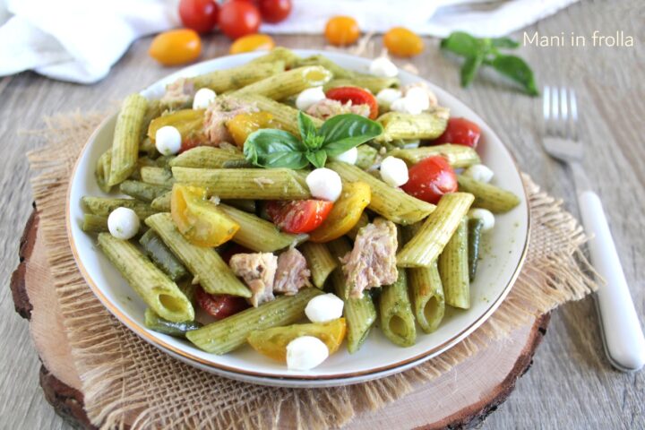 Insalata di pasta al Pesto con pomodorini