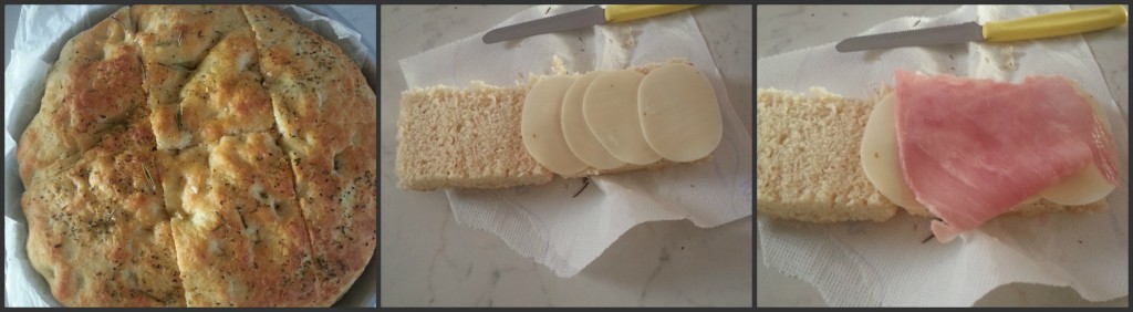 Focaccia al prosciutto e formaggio