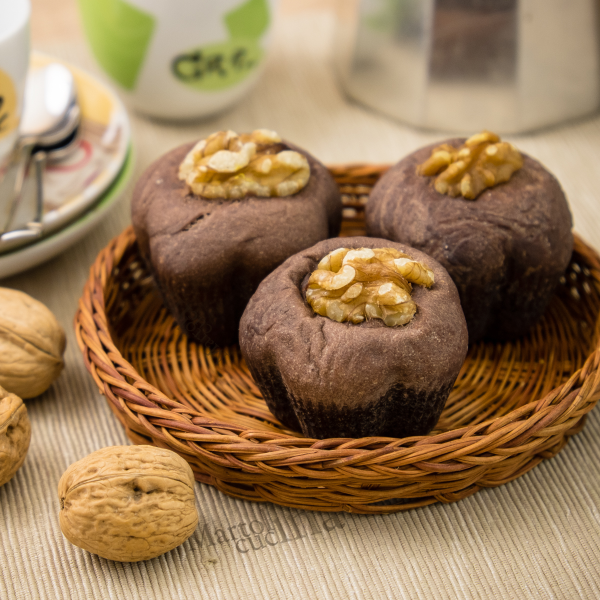 Muffin cioccolato e noci 
