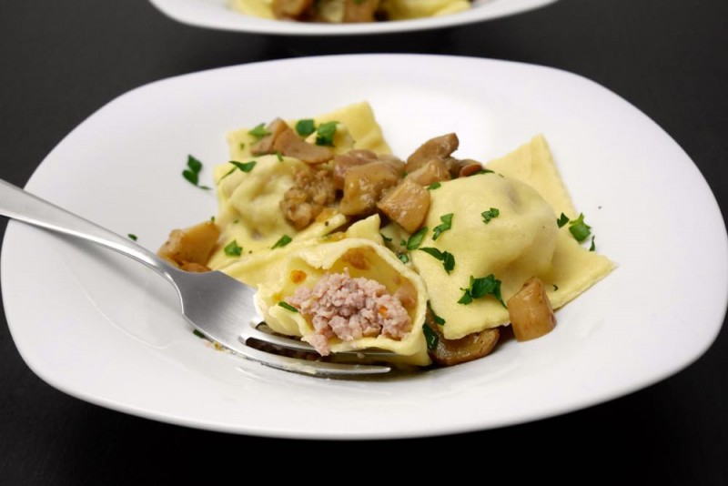 Ravioli ripieni di salsiccia ai porcini Mastercheffa