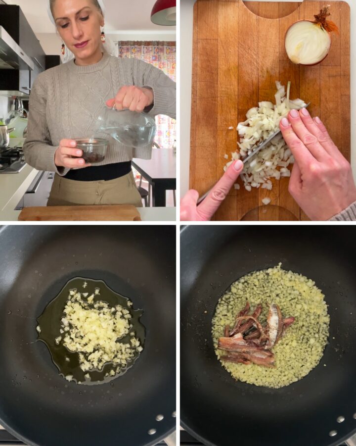 PASTA CON LE SARDE passo passo 4