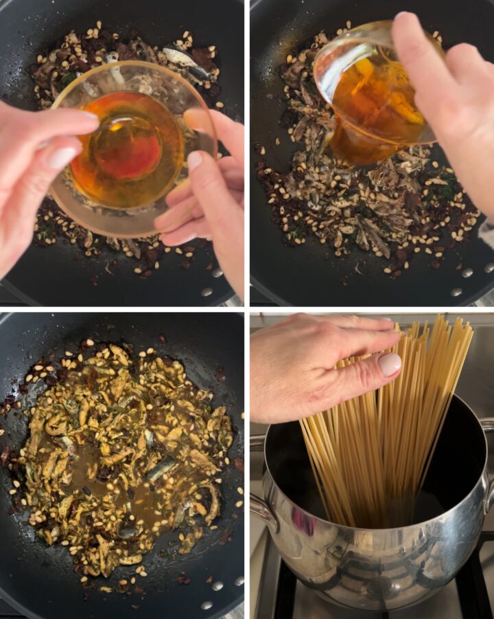 PASTA CON LE SARDE passo passo 6