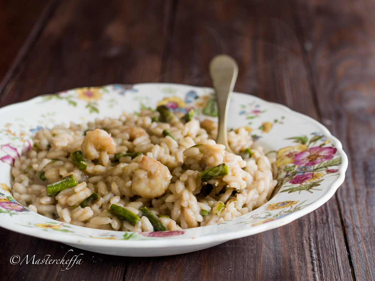 Risotto asparagi e gamberetti ricetta Mastercheffa