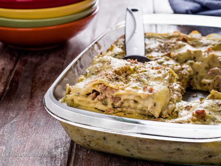 lasagne zucchine salsiccia e noci