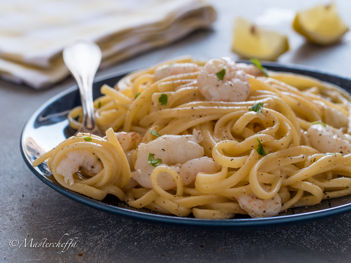 pasta gamberi e limone