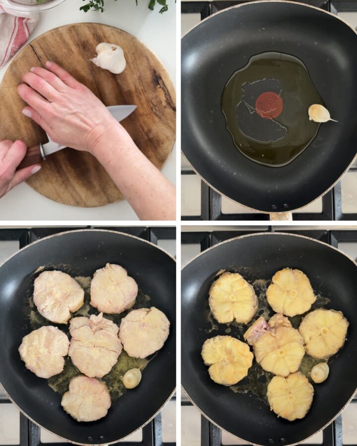 palombo in umido con pomodorini, olive e capperi passo passo 2