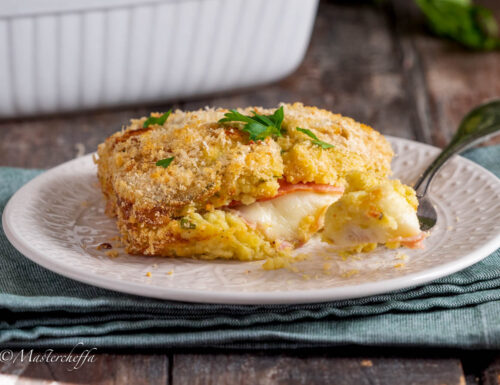 Gateau di patate prosciutto e formaggio