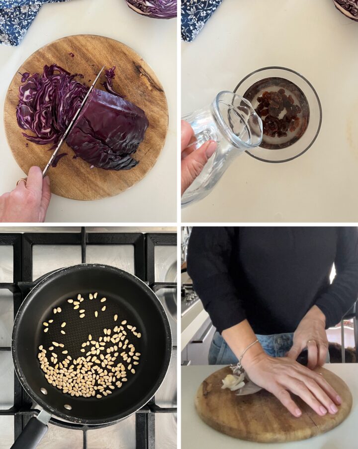 cavolo rosso in agrodolce alla siciliana passo passo 1