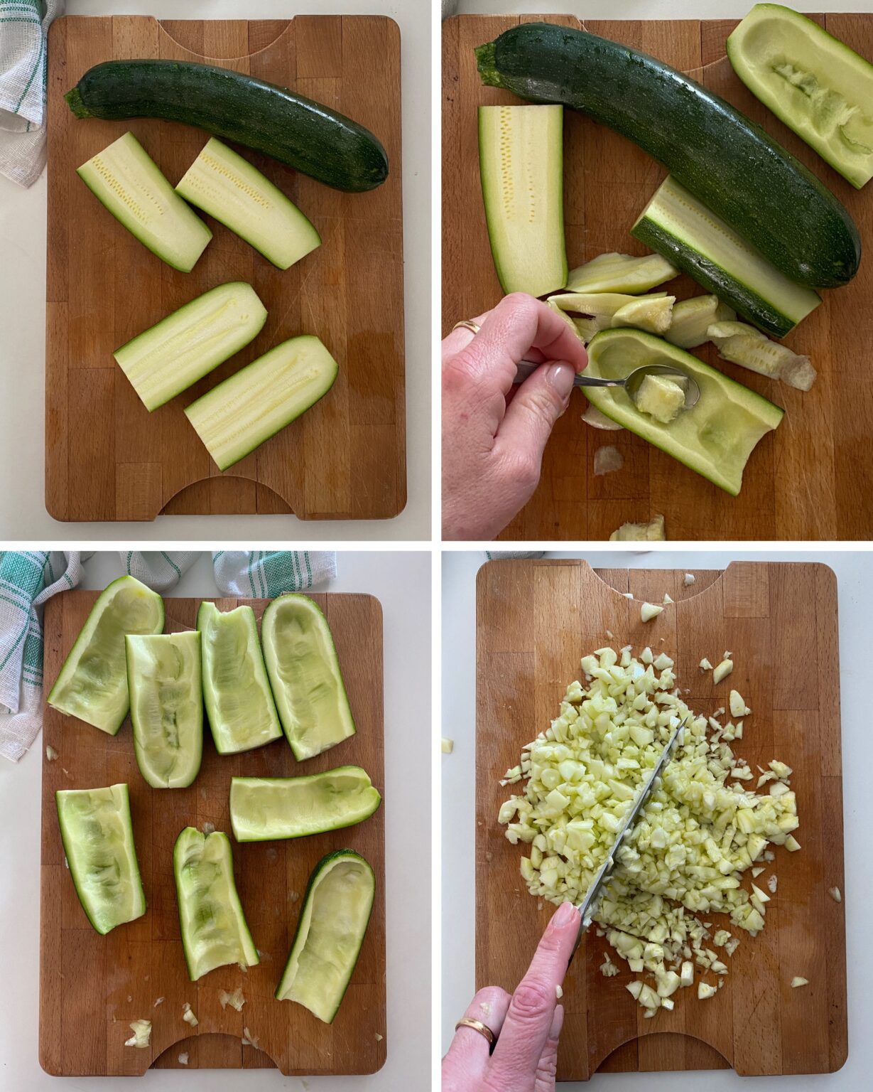 Zucchine ripiene vegetariane al forno con formaggio filante facili e ...