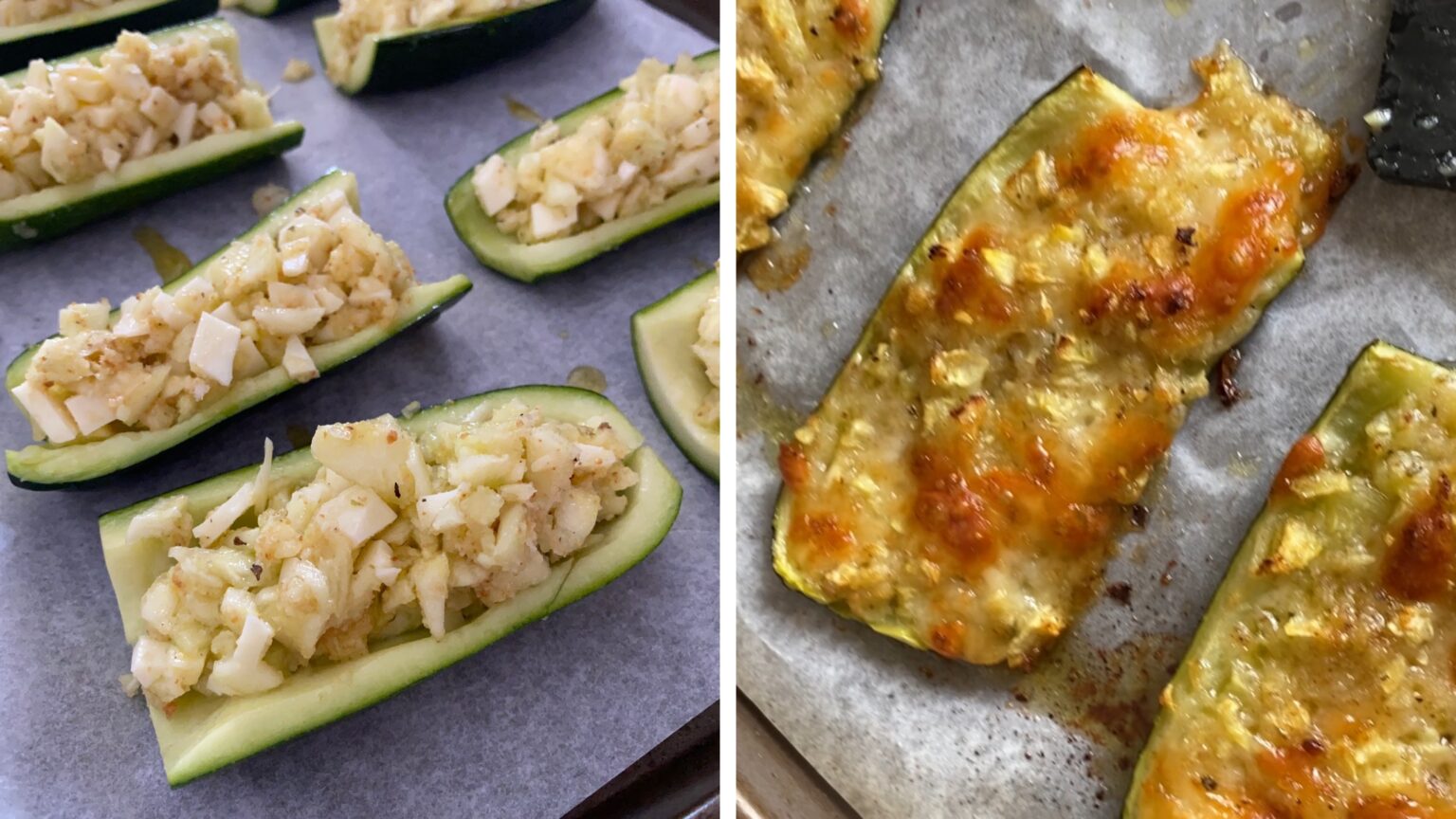 zucchine vegetariane ripiene al forno