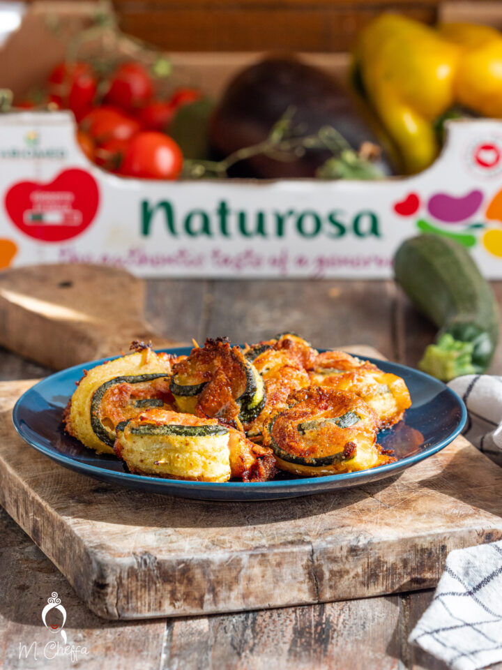 naturosa rotolini di zucchine al forno con prosciutto e formaggio