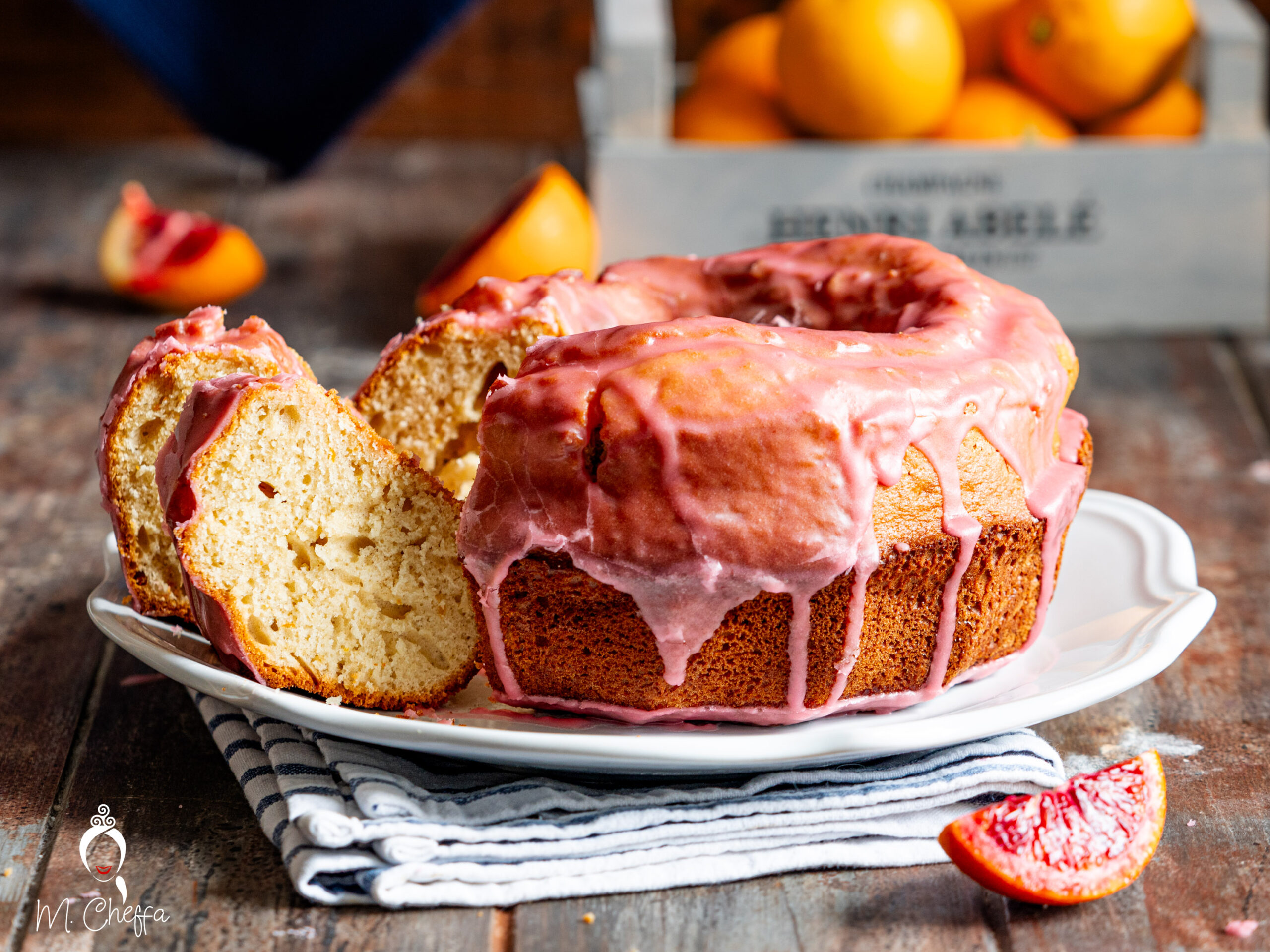 ciambella all'arancia glassata