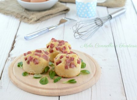 Muffins salati con provola affumicata e prosciutto cotto