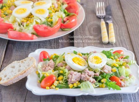 Insalata capricciosa con tonno uova sode e pomodoro... gustosissima!